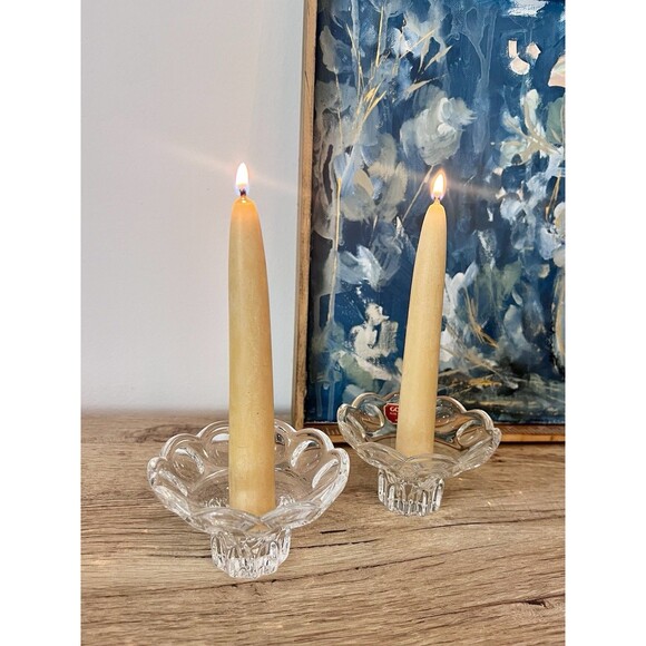 Gorham Other - Gorham Crystal Vintage Candlestick Holder Set Of 2, 2" Tall, Made West Germany